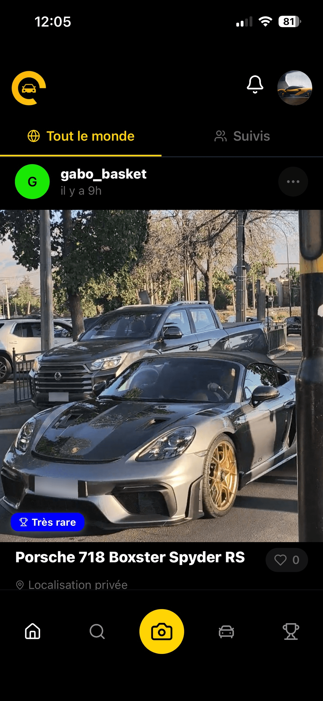 Carspot app home screen